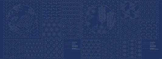 Botanical Sashiko panels