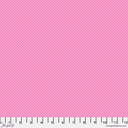 True Colors - On the Grid in Bubblegum - Tula Pink
