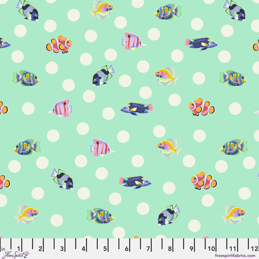 Floral Reef - School Crossing - Seafoam - Tula Pink