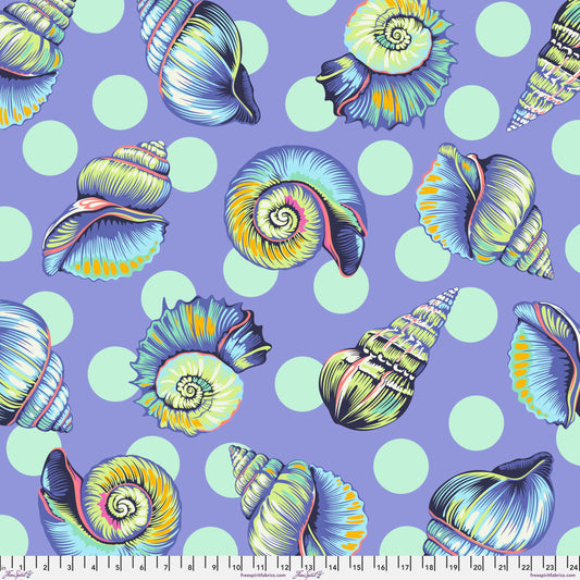 Floral Reef - Big Shelly - Marine - Tula Pink - 108" Wideback