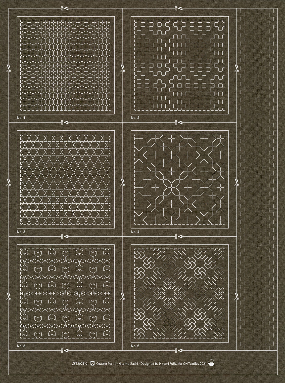 Sashiko Coasters panel