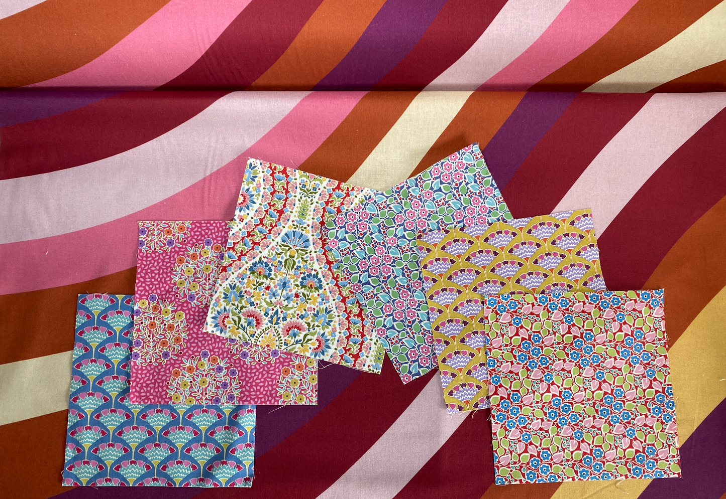 Wavy Wideloads - 108" wide backing Red