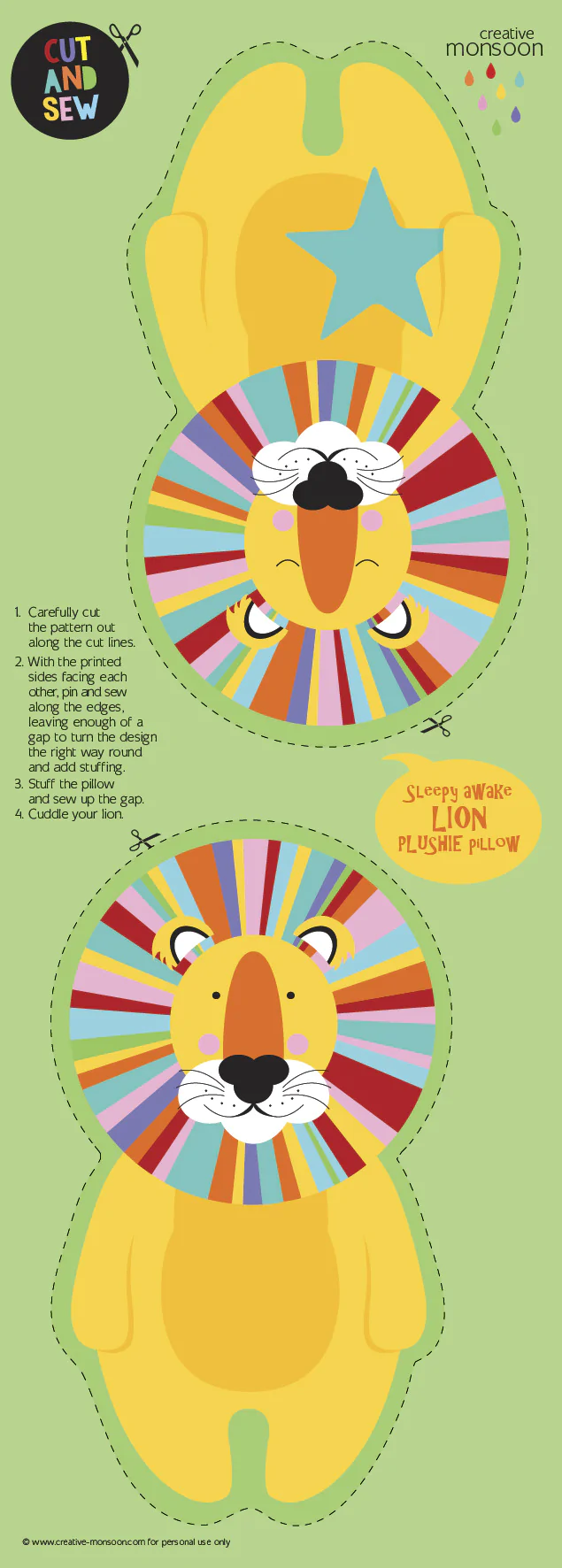Plushie panels - lion or pug