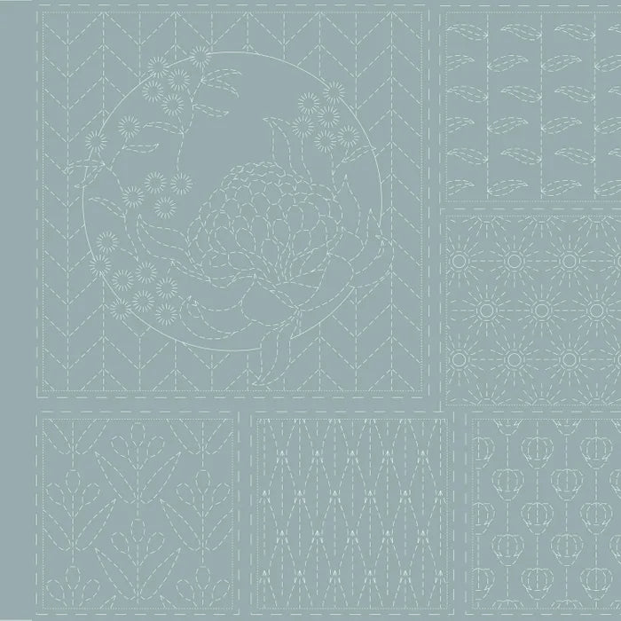 Botanical Sashiko panels