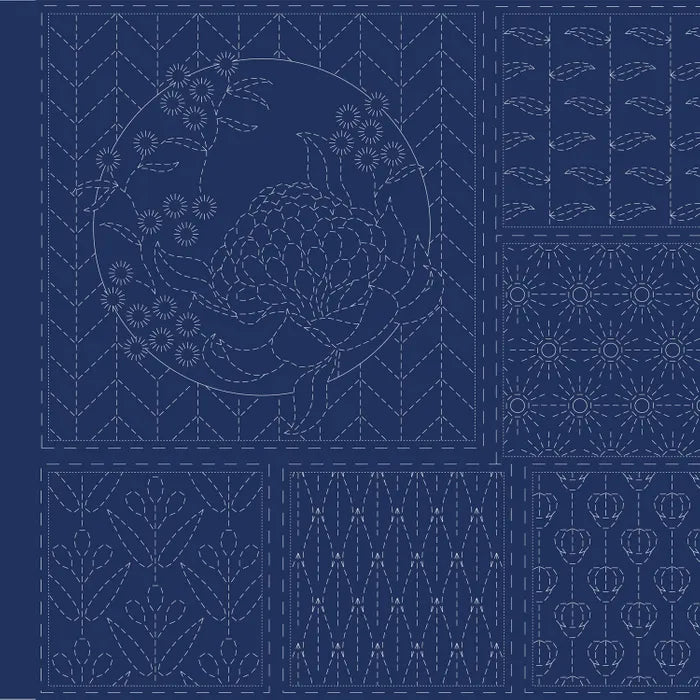 Botanical Sashiko panels