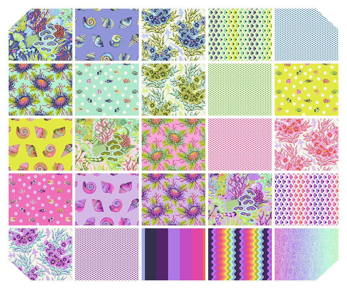 Floral Reef - Aquatic Lace - Marine - Tula Pink