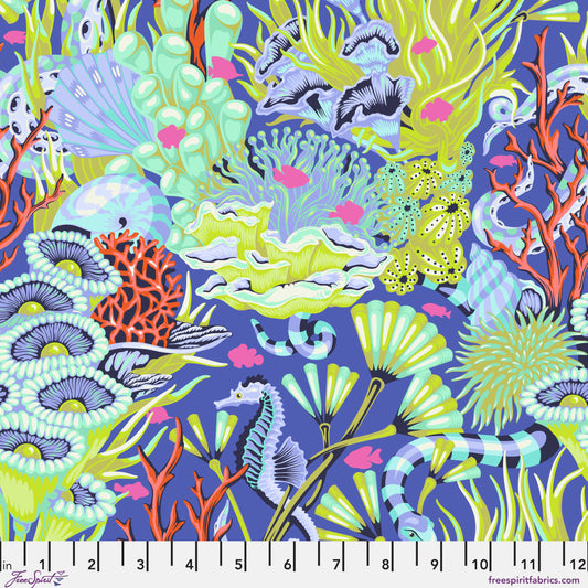 Floral Reef - Reef What You Sew - Marine - Tula Pink