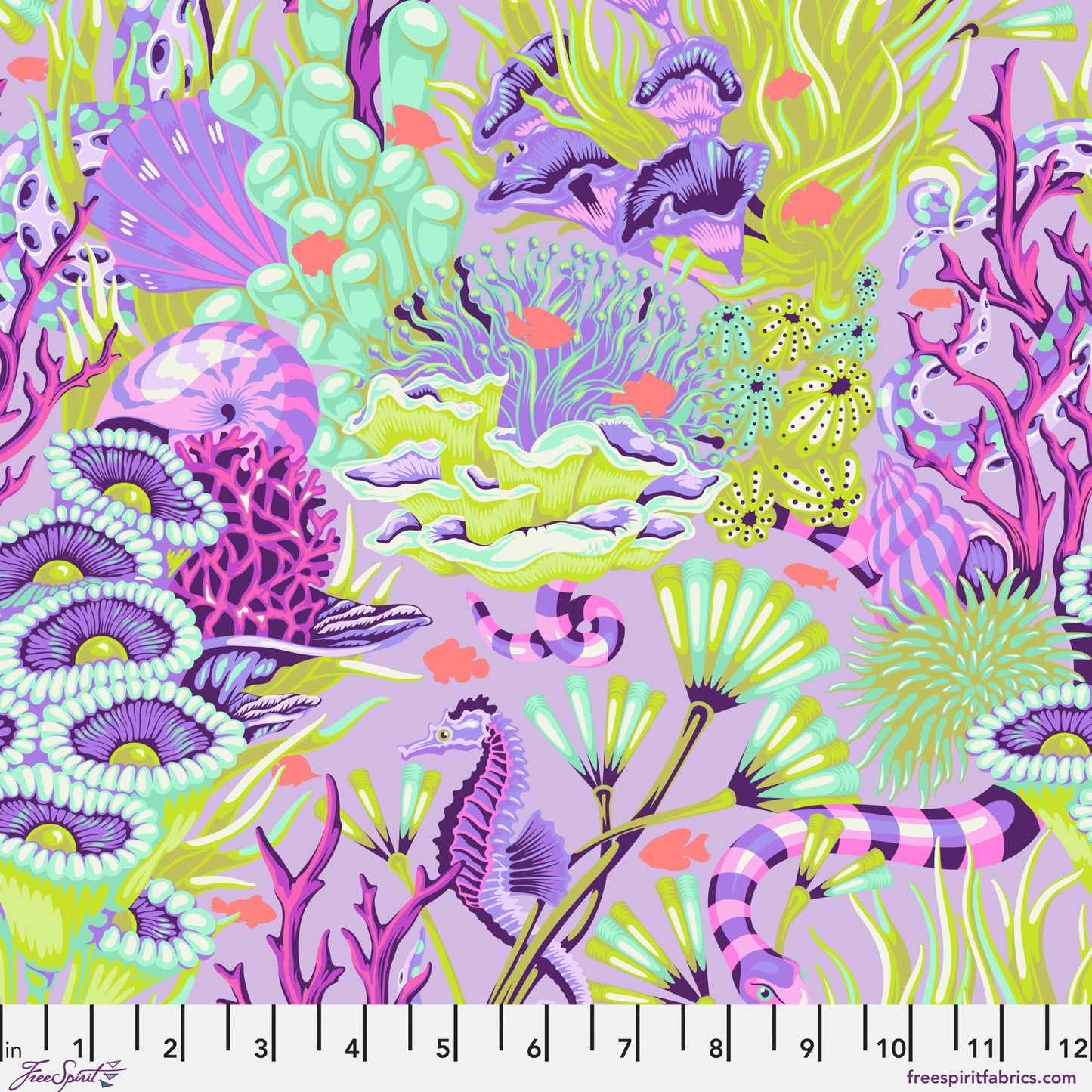 Floral Reef - Reef What You Sew - Ultraviolet - Tula Pink