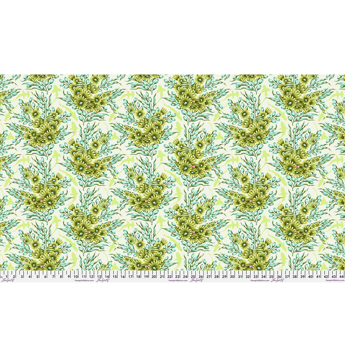 Floral Reef - Shadow Sharks - Seagrass - Tula Pink