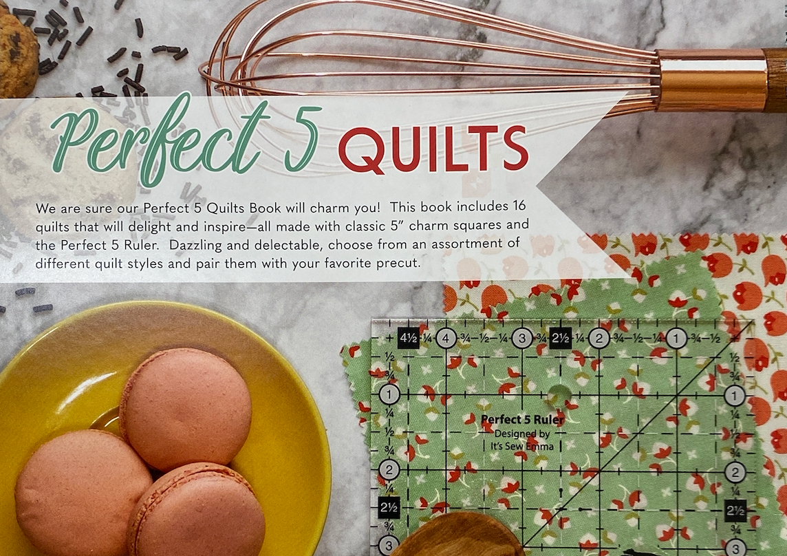 Perfect 5 Quilts bundle - pattern book and ruler